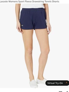 Lacoste Navy Athletic Fleece Drawstring Shorts- cute for Pickleball- Size 40-M